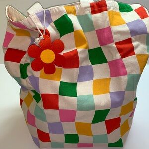 Boho Living Colorful Checkered Tote Bag